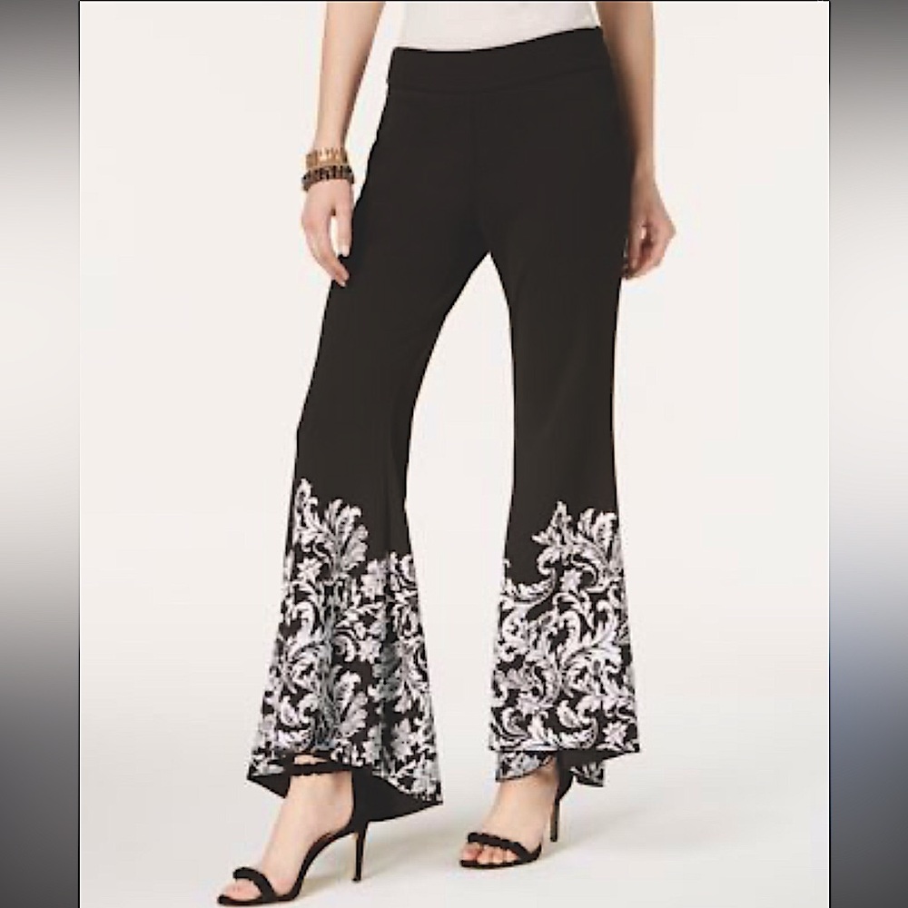 BNWOT INC international concepts printed flare leg pants